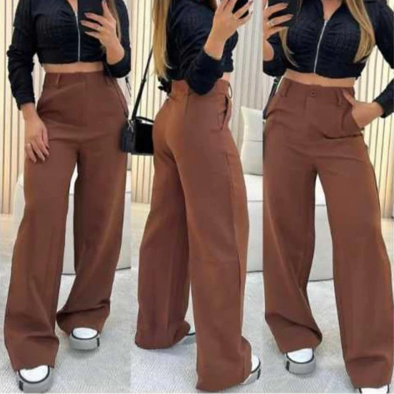 Kit 4 Calças Pantalona Alfaiataria Premium Wide Leg