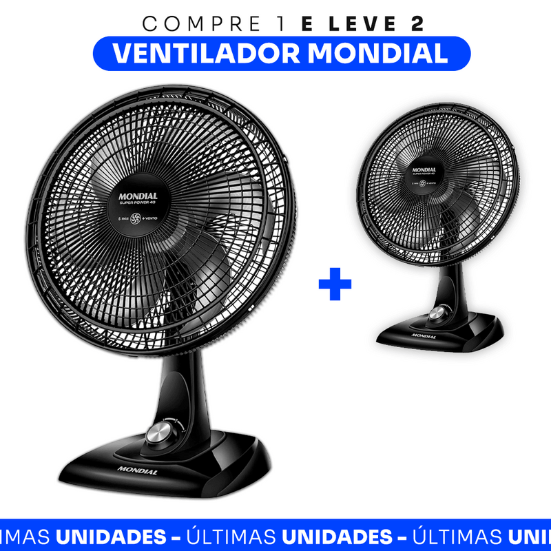 Ventilador Turbo Silencioso Моndіаl - Compre 1 Leve 2